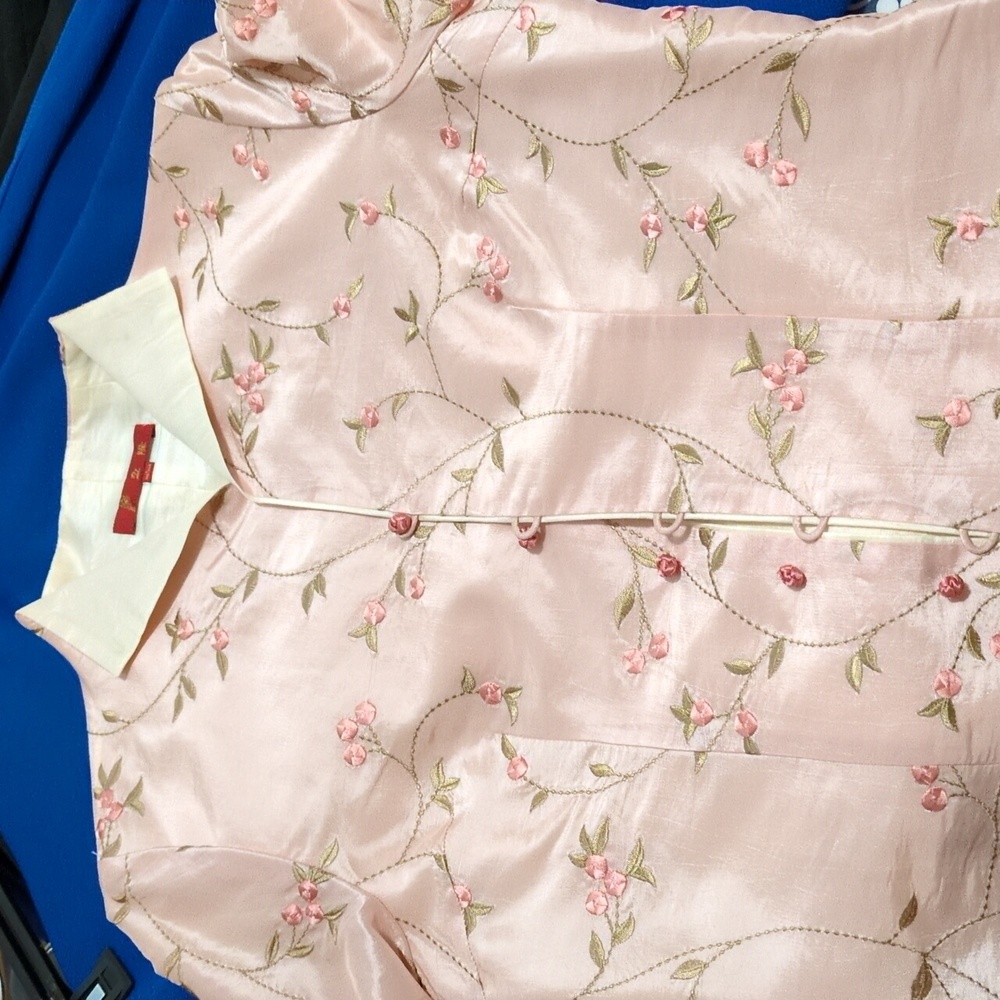 Floral Embroidered Pink Jacket - Picture 9 of 9
